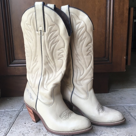 cream cowboy boots
